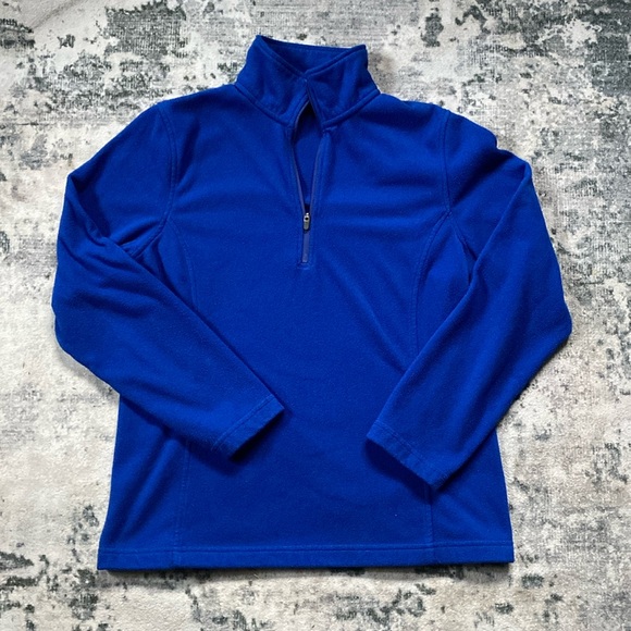 Lands End Blue 1/4 zip fleece Size M - Picture 1 of 3